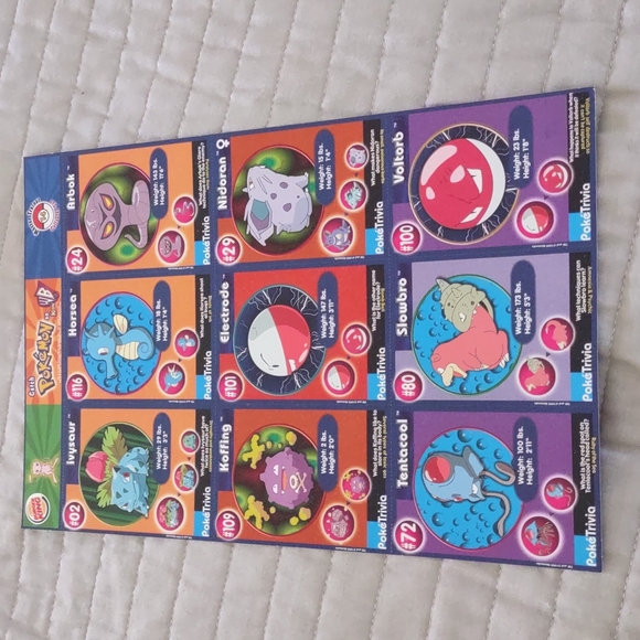 Pokemon Cards Burger King issues, 4 sheets - Picture 8 of 9